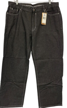 Enyce Clothing Co. Y2K Baggy Straight Jeans Mens Size 42R Black Denim EYRU4454